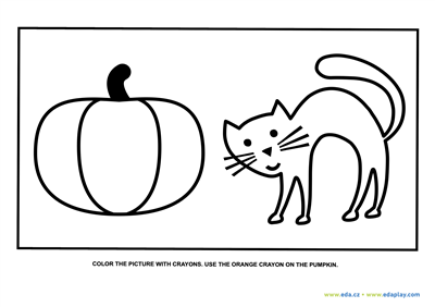 Halloween: EDA PLAY - color by numbers - pumpkin and cat