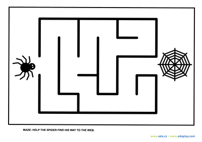 New EDA PLAY maze: Halloween: HELP SPIDER FIND HIS WAY TO web