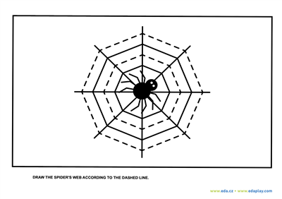 New EDA PLAY working sheet: Halloween: complete the spider web