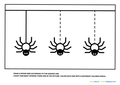 New EDA PLAY working sheet: Halloween: Draw the spider web