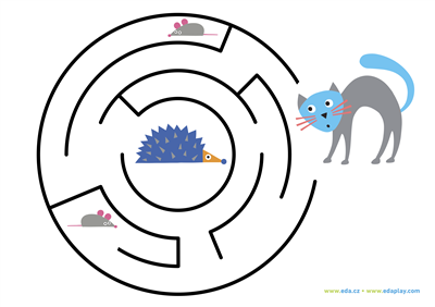 EDA PLAY: LET'S SOLVE THE MAZE: CAT, HEDGEHOG, MICE