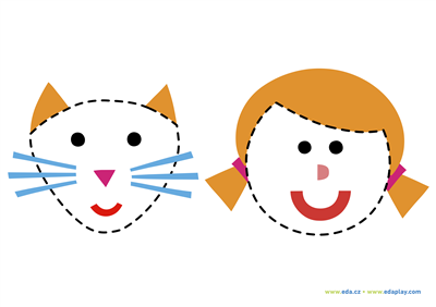 EDA PLAY - TRACING LINES: FACES - CAT AND GIRL