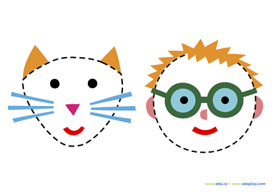 EDA PLAY - TRACING LINES: FACES - CAT AND BOY