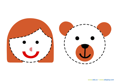 EDA PLAY - TRACING LINES: FACES - GIRL AND BEAR